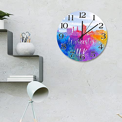 Horloge silencieuse Royaume-Uni design urbain moderne 38cm