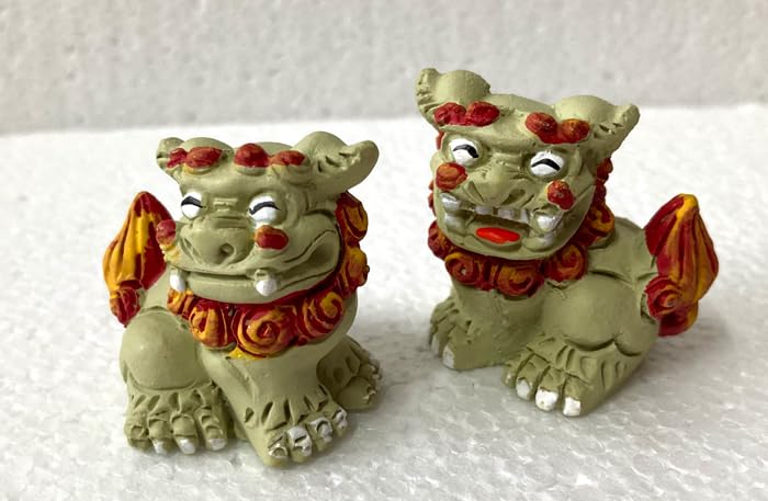 シーサー置物 楽天市場】シーサー 置物 玄関飾り 名波均（アトリエQ） ペアシーサー