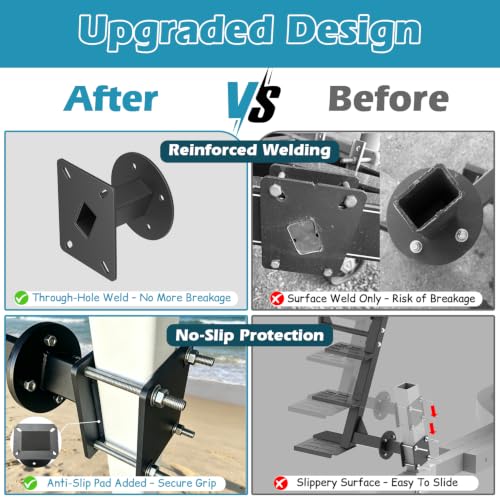 Image of Adjustable 4-Step Boat Trailer Steps | Side Mount | Anti-Slip