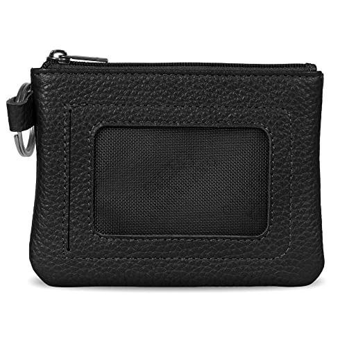 Genuine Leather Zippered ID Wallet with Wrist Strap Card Holder – Unisex3