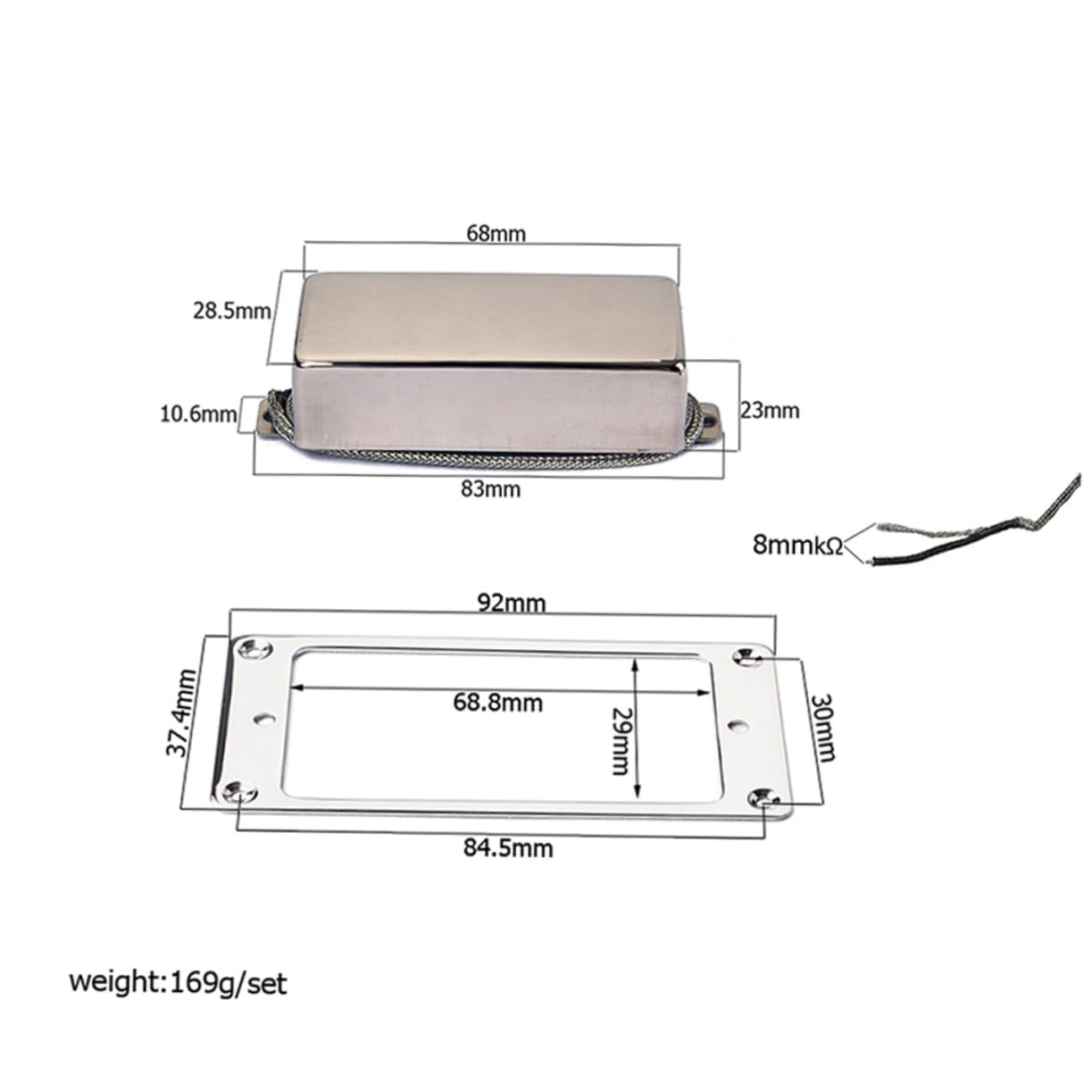 Abaodam Pickups Humbucker Sealed Rame Per Chitarra Elettrica Suono Caldo e Compatibile Facile Installazione Per Musicisti Professionisti e