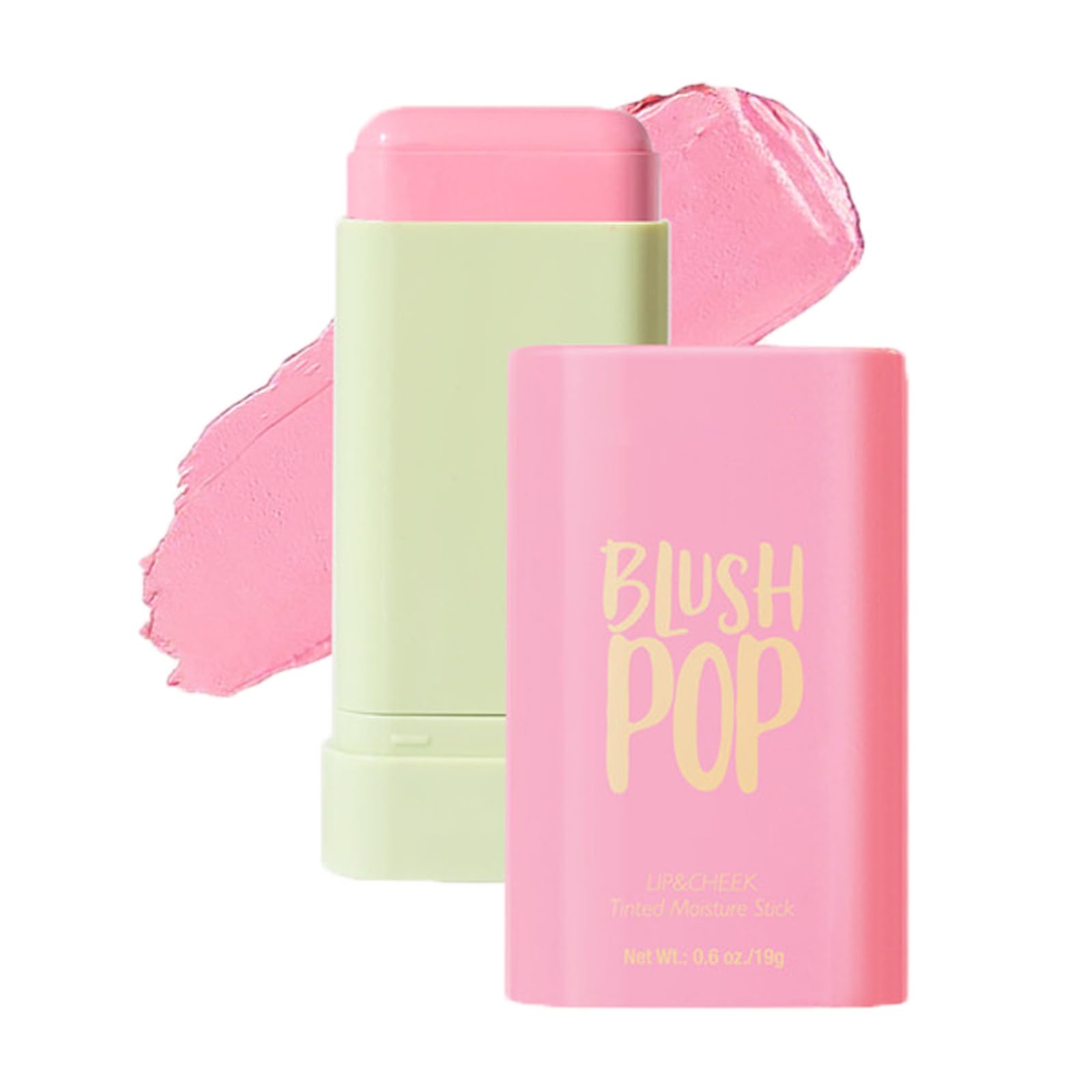 Lipstick Blush Stick - 3 in 1 Blushers for Cheeks Make Up, Waterproof Lightweight Blush Stick Cream Blush Moisturize and Buildable Long Lasting Cream Bronzer for Lip Cheek Eye (01 Pink)