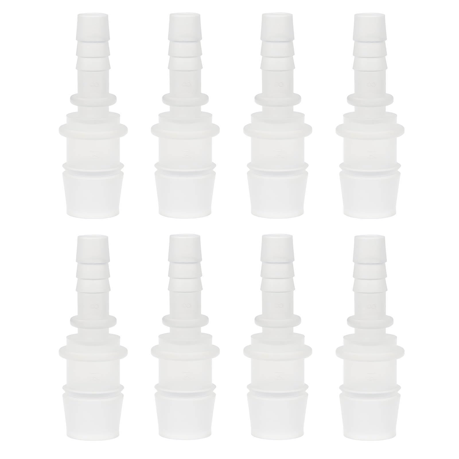 SG Store 8Pcs Straight Hose Pipe Connector 8mm to 14mm Plastic Reducing Fitting for Garden Watering