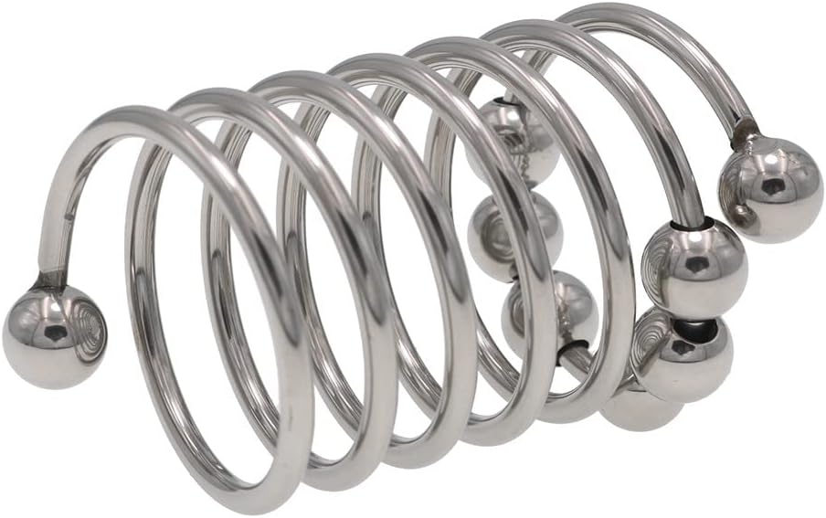 Amazon.com: Stainless Steel Stretching Ring Long Wave Men's Fitness ...
