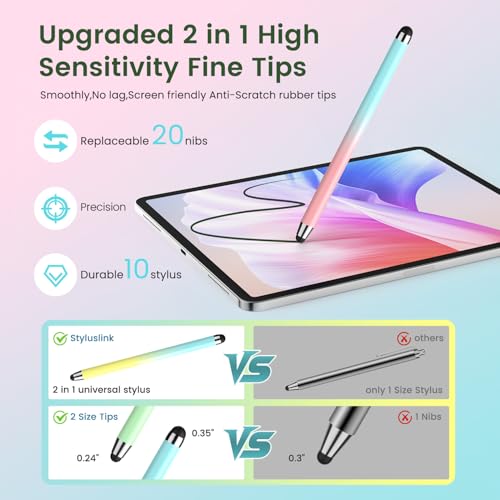 Stylet pour iPad iPhone Samsung Galaxy et tablettes Android - 3