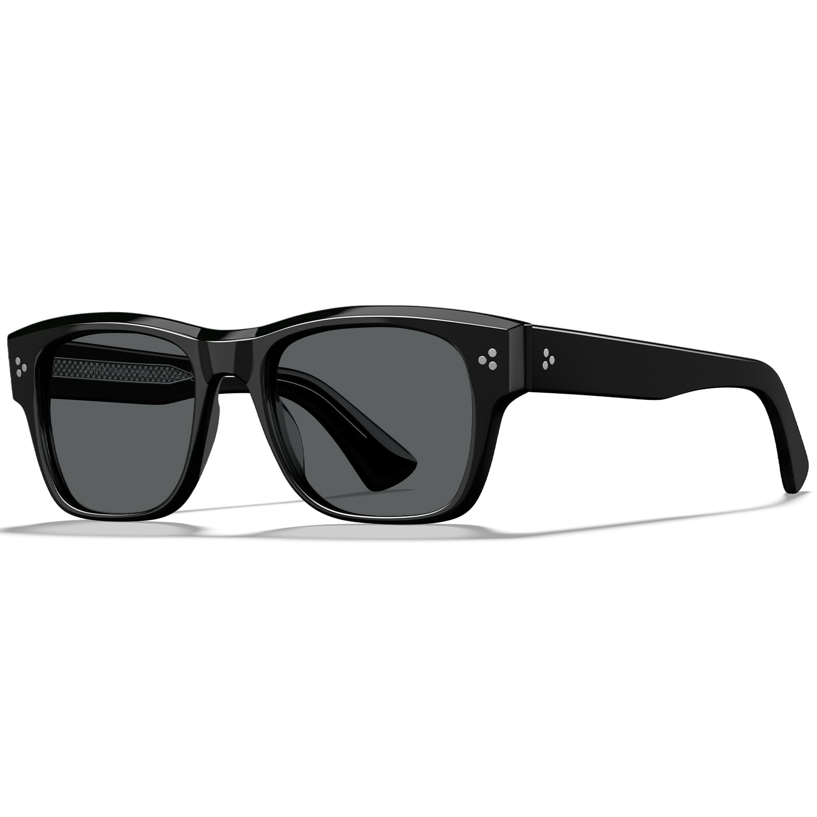 CARFIA Okulary przeciwsłoneczne dla mężczyzn Polaryzacyjne Ochrona UV400 Nowoczesne retro Acetat Kwadratowe oprawki Okulary do jazdy samochodem CA5509