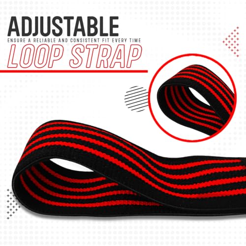 Image of Elbow Wraps for Weightlifting (Pair), Stretchable & Breathable 41 inch Elbow Compression Strap, Weightlifting Straps for Bench Press, Supports Powerlifting, Pressing, Elbow Straps for Gym Accessories for Men (Red)