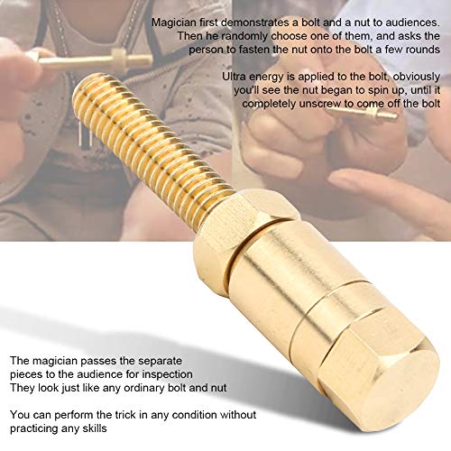 Hztyyier Nut Off Magic Tricks Autorotation Rotating Screw Magic Props Close Up Gimmick Tricks Nut Off Screw Close-Up Magic Trick - Image 4
