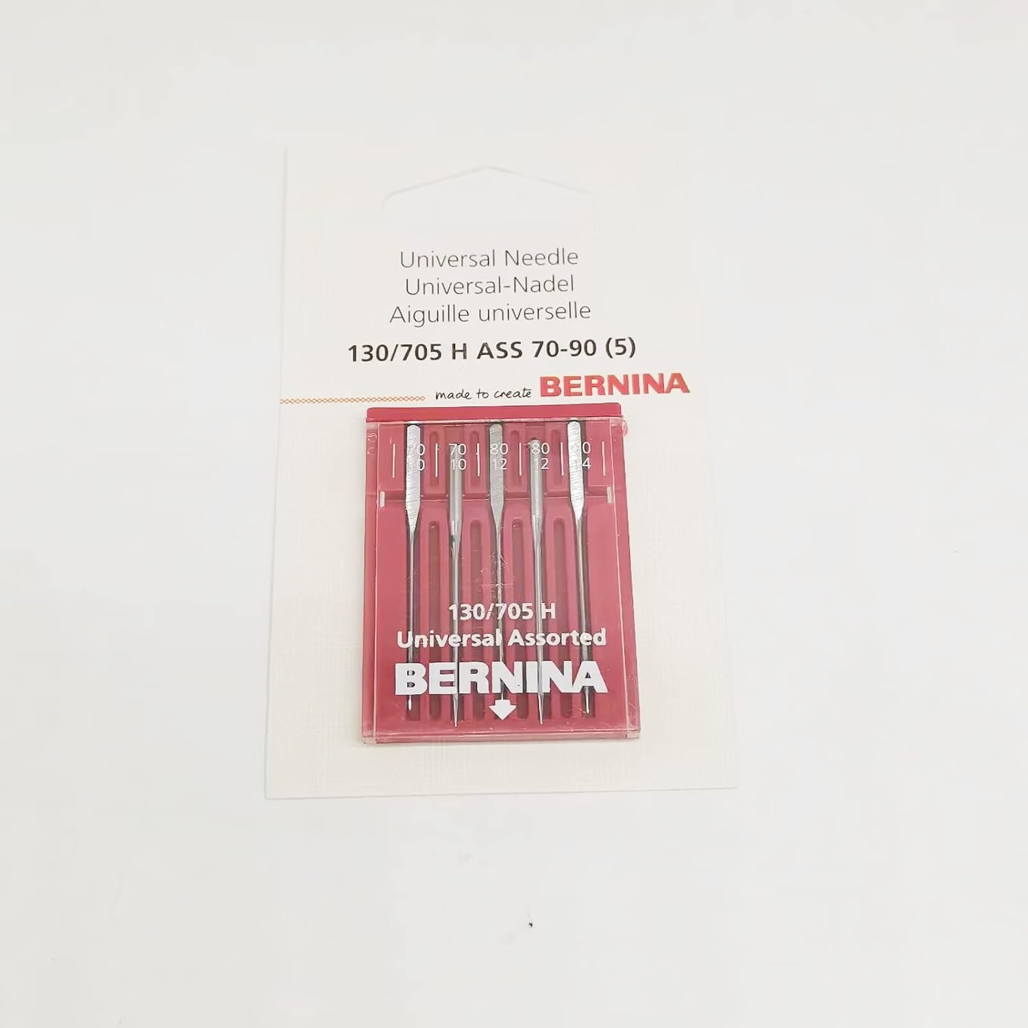YICBOR Pack of 5pcs Universal Needles 130/705 H for Bernina Sewing Machines (130/705 H Ass 70-90)