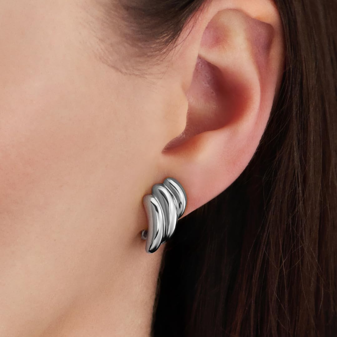 Traveller Ohrclip - Damen - Silberfarben - Platiniert - 17x10 mm - 157770
