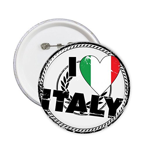 Drapeau Italie bouton d'amour en lot de 5 pour célébrer vos souvenirs de vacances