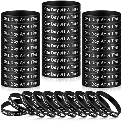 AA Recovery Slogan Wristbands - Silicone Wristbands For Alcoholics Anonymous Members - View #2