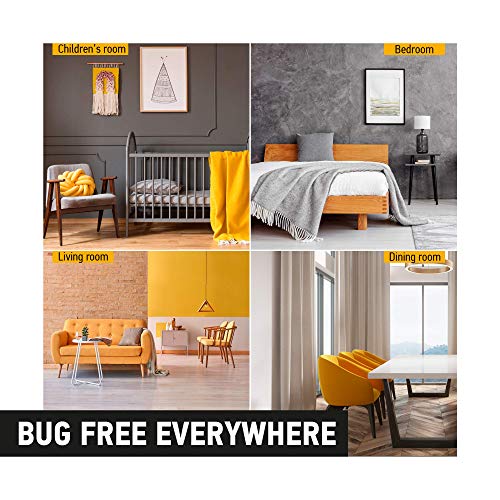 Indoor Bug Zapper Fly Zapper Mosquitos Zapper - Electric Portable Plug In Home Insects Zapper For Removes Insects Mosquitos Files Bugs Gnats Moths - White #TOP3