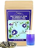 TeeLux Butterfly Pea Flower Tea, Non-GMO, Pure Natural Butterfly Pea Tea, Premium Dried Butterfly Pea Flower for Blue & Purple Drinks and Food Coloring, 1.76 Oz