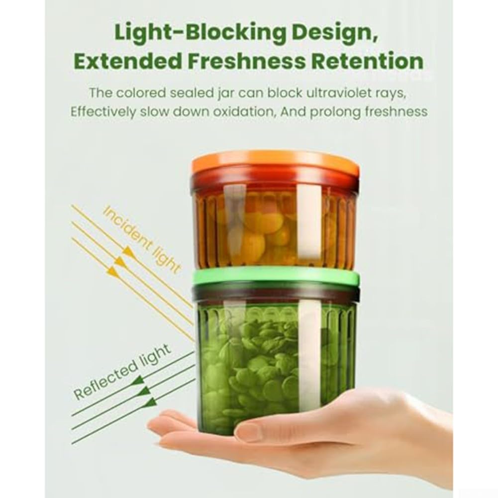 Recipientes Almacenaje Alimentos 0.7QT Tapa Silicona