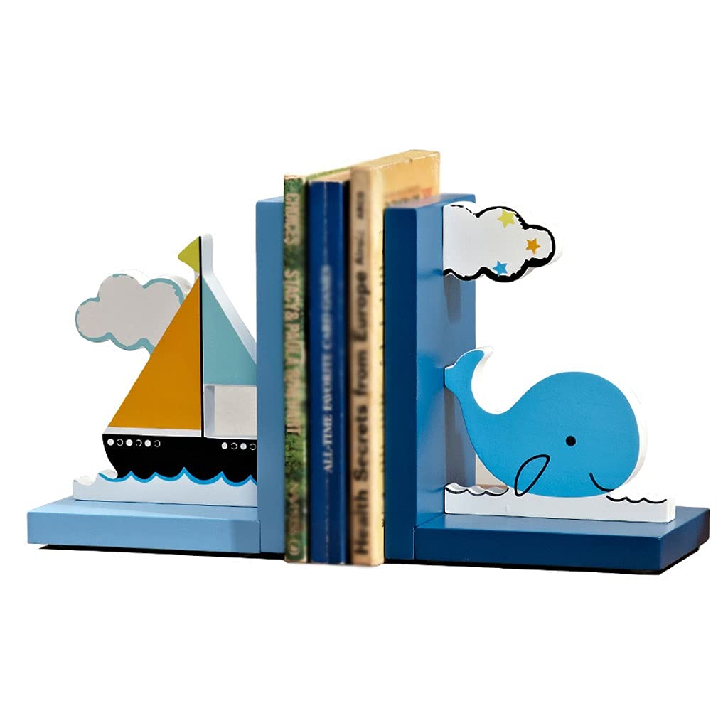 Podstawki Kreatywne malarstwo dziecięce Bookshelf Sypialnia dziecięca łódź Ryba Bookend Antoroming Book Ends Ornamentów dekoracji pokoju Książka się kończy