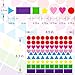 2016 PCS Multi-Shaped Color Coding Stickers 7 Colors 6 Shape Coding Labels Dot Stickers for Toddlers Kid DIY Student Classroom,Office,Etc(Round,Hearts,Stars,Triangle,Square,Rectangle)
