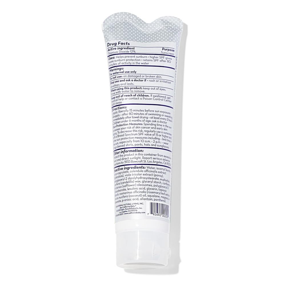 California Baby Protetor solar FPS 30+ super sensível | Sem cheiro | Base mineral | Dióxido de titânio | Protetor solar de bebê tamanho viagem para rosto + corpo | 51 g em promoção! Veja a oferta e mais achadinhos de Corpo 2 Hoje é o melhor dia para comprar California Baby Protetor solar FPS 30+ super sensível | Sem cheiro | Base mineral | Dióxido de titânio | Protetor solar de bebê tamanho viagem para rosto + corpo | 51 g com aquele preço maroto! Promoção! Aproveite a oferta! 2