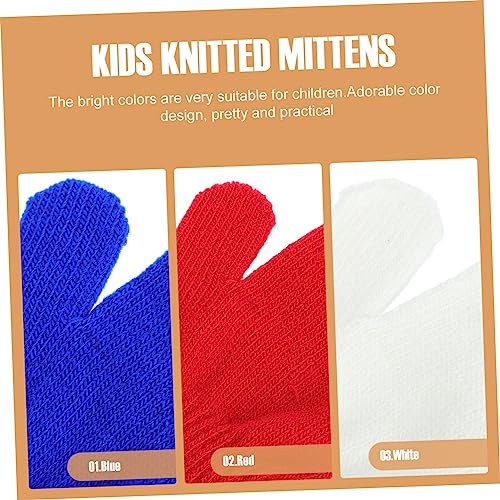 6Pairs Warm Winter Mittens Comfortable for Boys Full Finger Coverage Elastic Fit Durable Knitted Material Design for Outdoor Fun4