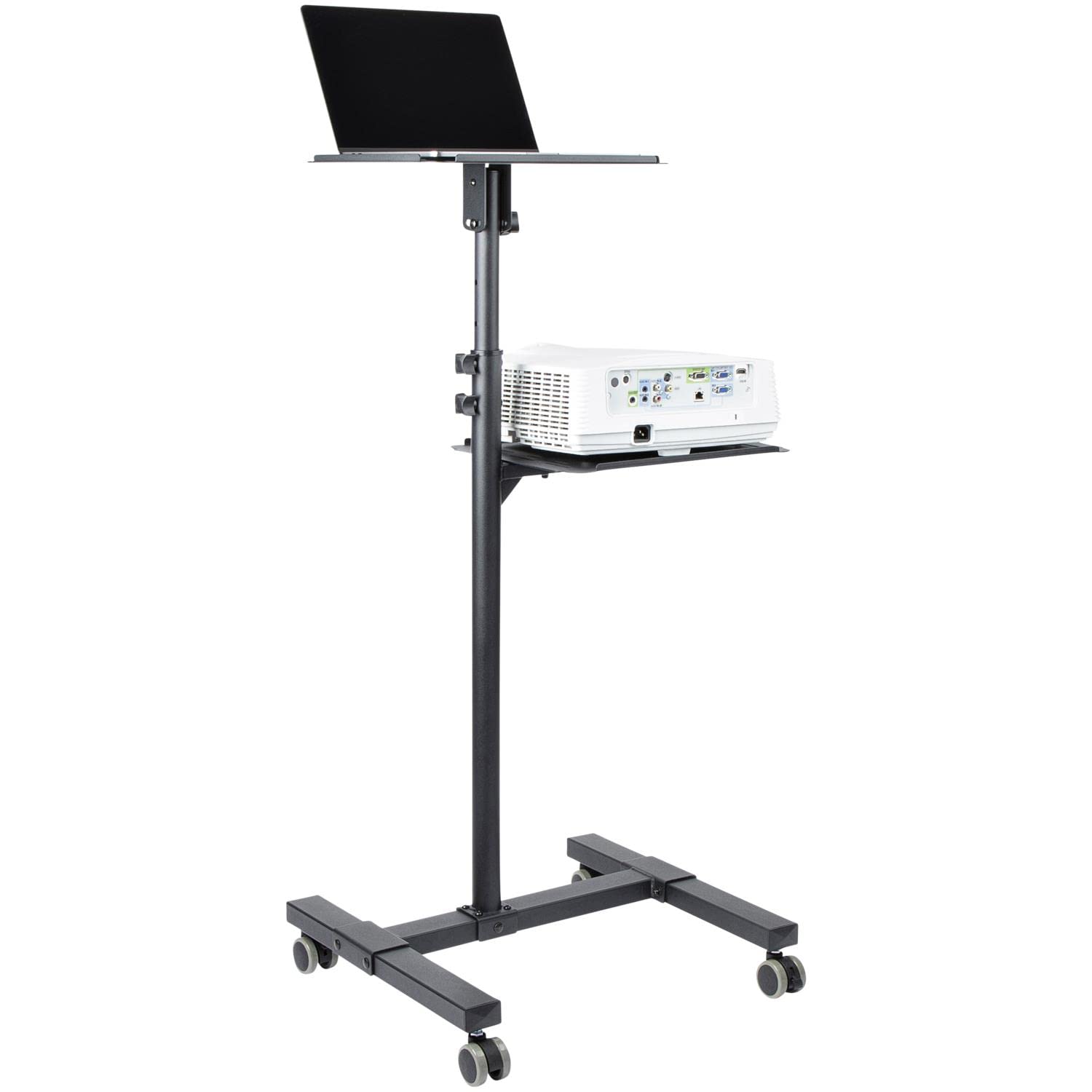 StarTech.com Table Vidéoprojecteur Support Projecteur Robuste 2 Étagères 10kg Hauteur Réglable Chariot Mobile Roues Vérouillables
