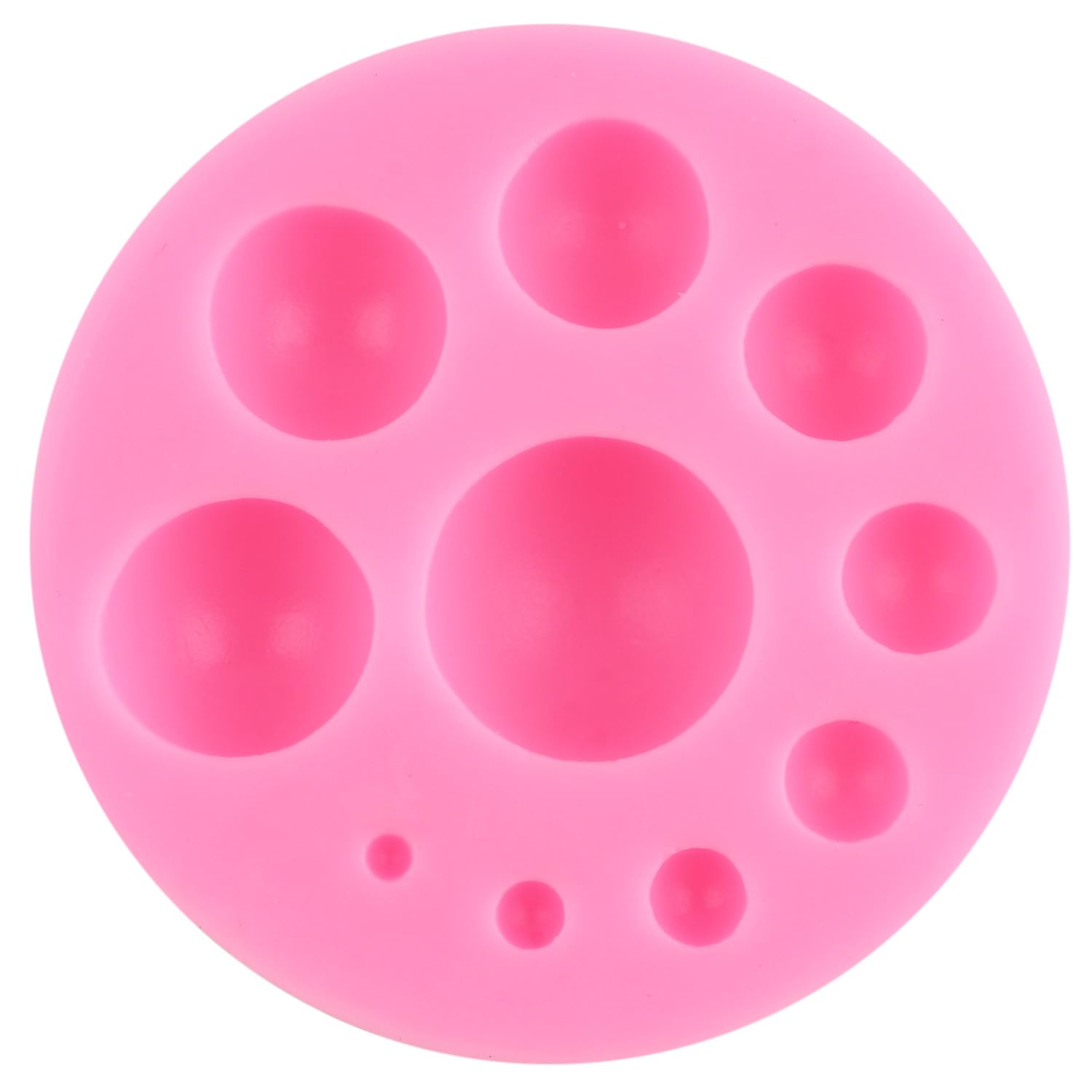 Juego de 5 moldes de silicona con forma de oso para fondant, con perlas semicirculares, para chocolate, caramelos, para baby shower, decoración de pasteles, decoración de cupcakes, pasta de