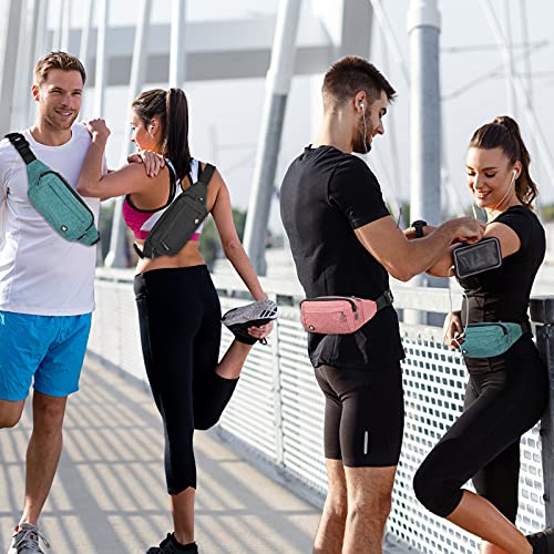 Waterfly Bumbags Taille Fanny Pack Dames Mode Bum Tas Met Verstelbare Riem Voor Sport Running Wandelen Jogging Meisjes Vrouwen Mannen, Blauwgroen, S, Lange tailleband - Image 5