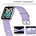 Lamshaw ID208 Plus Smart Watch Band, Breathable Nylon Woven Fabric Replacement Strap Compatible for Quican, aeac, WMK, Fitpolo ID208 Plus 1.8'' Smart Watch (Purple)