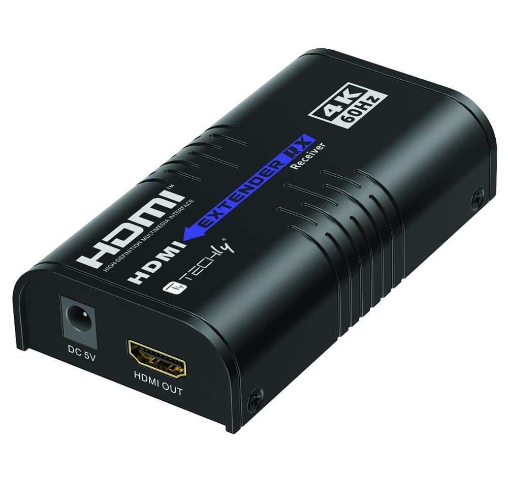Techly Receptor adicional para extensor HDMI Over IP 4K @ 60Hz en cable Cat.6 hasta 120 m negro 621154