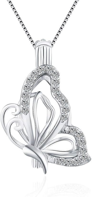 LGSY Butterfly CZ Cage Pendants 