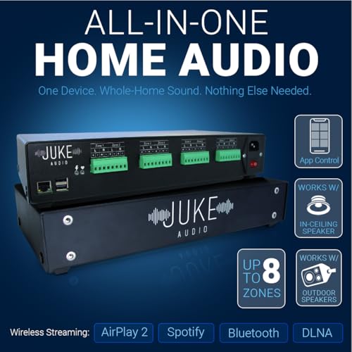 Juke-8 Multi-Room Audio Amplifier with Streaming Capability