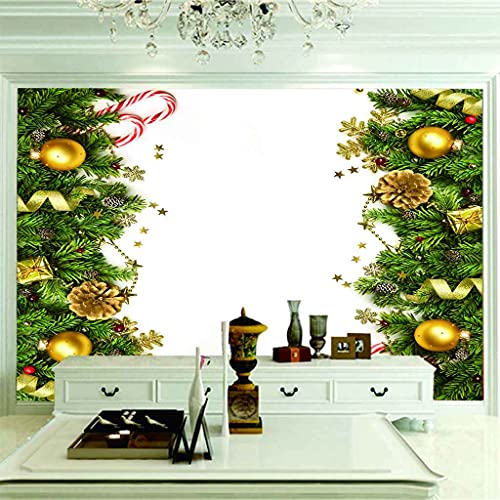 Canevas papier peint Noël boule dorée 3D impression HD pour salon