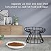 Silicone Non-Slip Cat Placemat Set with Elevated Pet Plate Holder, Easy to Clean and Stable Feeding Stand
