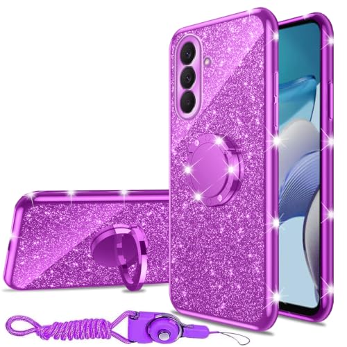 nancheng Bling Case for Samsung Galaxy A57 5G Phone Cover, Purple