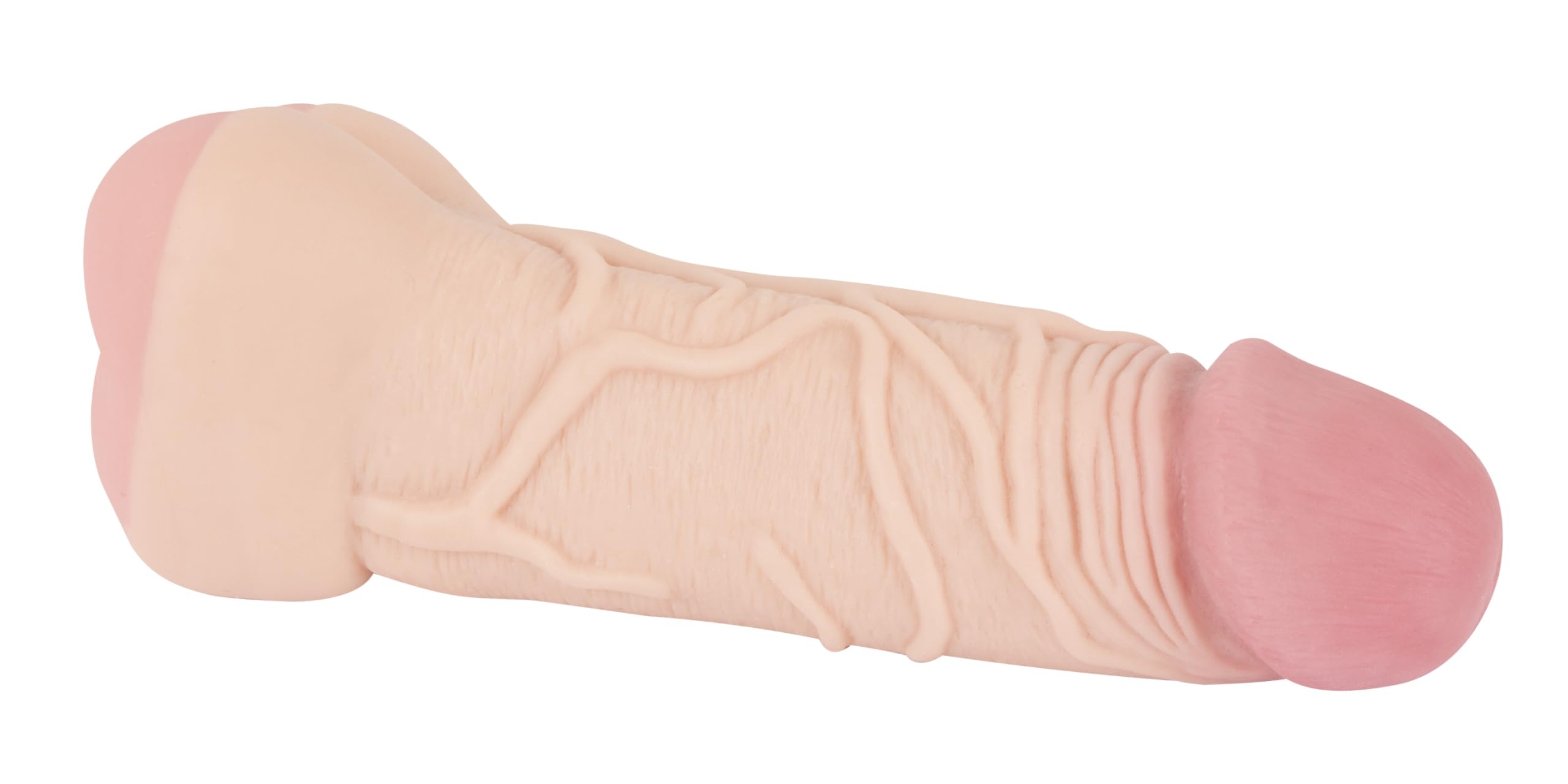 2in1 Extension + Mastubator - gefühlsechter Penis-Stimulator für Männer, zur Penisverlängerung, realistisch, hautfarben hell