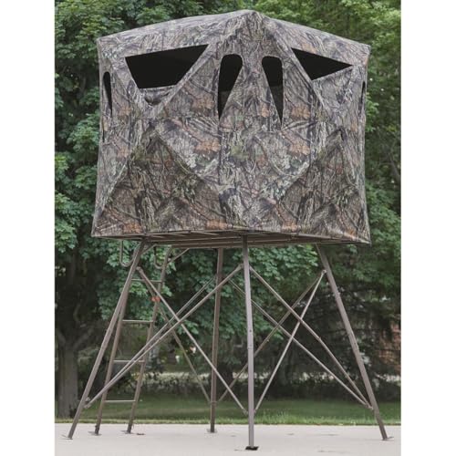 Image of Guide Gear 6' Quad Pod Hunting Tower Blind, 2-3 Man Stand Elevated, Hunting Gear Equipment Accessories, 6x6'