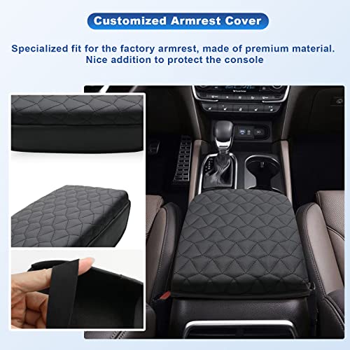 Image of CDEFG for 2020-2023 Hyundai Santa Fe Center Console Cover for 2020 Hyundai Santa Fe Accessories Armrest Cover 2020 Santa Fe Middle Console Pad Santa Fe (Black for 2020 Santa Fe)