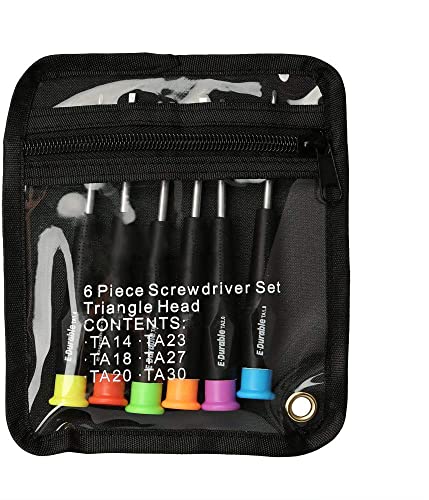 Lifegoo Triangle Head Screwdriver Set, Triangle Screws Driver Tool Kit Fix Electronic Toys - For Thomas Mcdonald's Toy Repair & Battery Replacement, In Carrying Pouch (Toy Triangle Driver Set) #TOP6