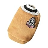 犬服 ペット服 ドッグウェア ノースリーブ Vネック 防寒着 イギリス風 ニットセーター 冬服 暖かい 保温 パジャマ 柔らかい 猫服 ストレッチ 着脱簡単 ベスト かわいい 大きいサイズ ルームウェア 抜け毛防止 小中大型犬 春秋冬 (Yellow, XL)