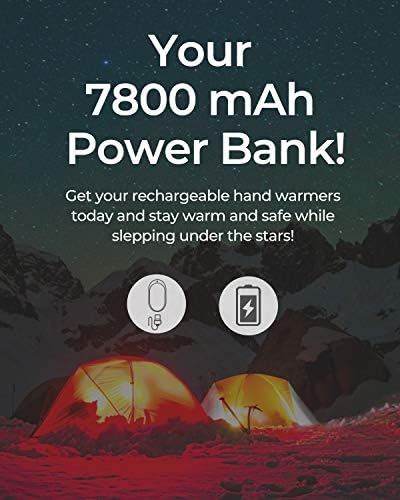 OCOOPA Hand Warmers Rechargeable, 7800mAh Long-Lasting Heating Electronic Hand Warmer, Body Warmer Battery Powered Great for Camping, Hunting, Warm Gift, Power Plus,1-Pack