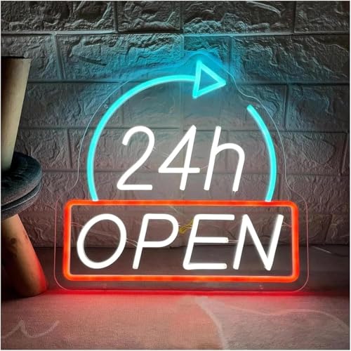 Panneau lumineux LED ouvert 24h pour créer une ambiance bar à la maison