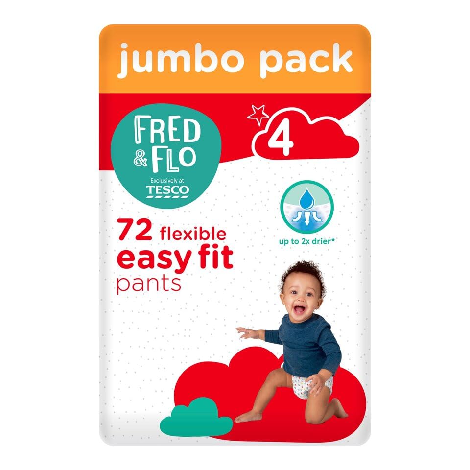 Fred & Flo Size 4 Nappy Pants Jumbo 72 Pack