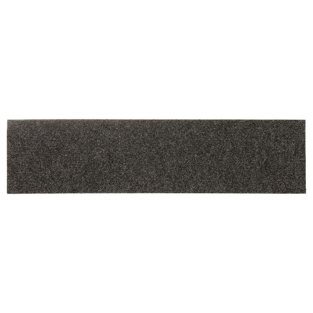 vidaXL Maty na schody samoprzylepne 30 szt. 76x20 cm Antracytowe