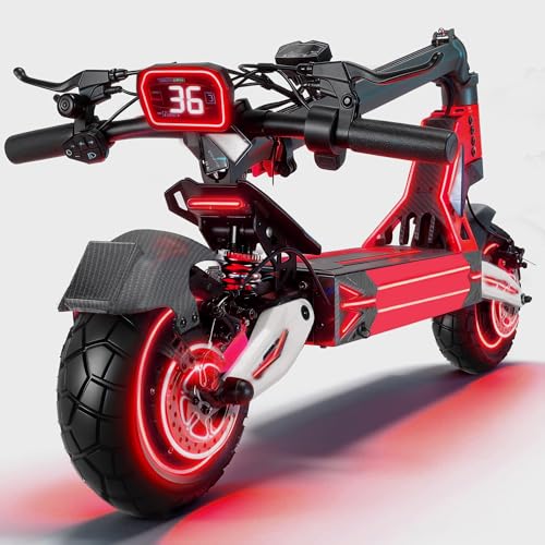 10 Best Electric Scooters With 40-Mile Range for Commuters and Adventure Seekers 3 Electric Scooter Adults, 1600W Peak Motor, 48V 18AH Battery, 36 MPH Speed & 40 Miles Range, 10" Off Road Tire Folding E-Scooter with Dual Hydraulic Suspension & Dual Disc Brake, NFC, LED Large Screen