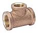 3" x 3" x 2" FNPT Red Brass Reducing Tee