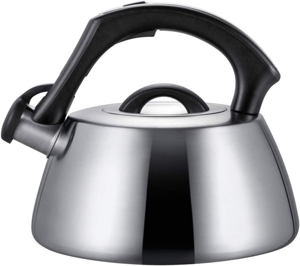 Gas Kettle, 3L Stainless Steel Pp Plastic Handle Stove Or Electric Stove Coffee Maker Outdoor Camping Home Kitchen Whistling Kettle Induction Cooker Whistle Teapot