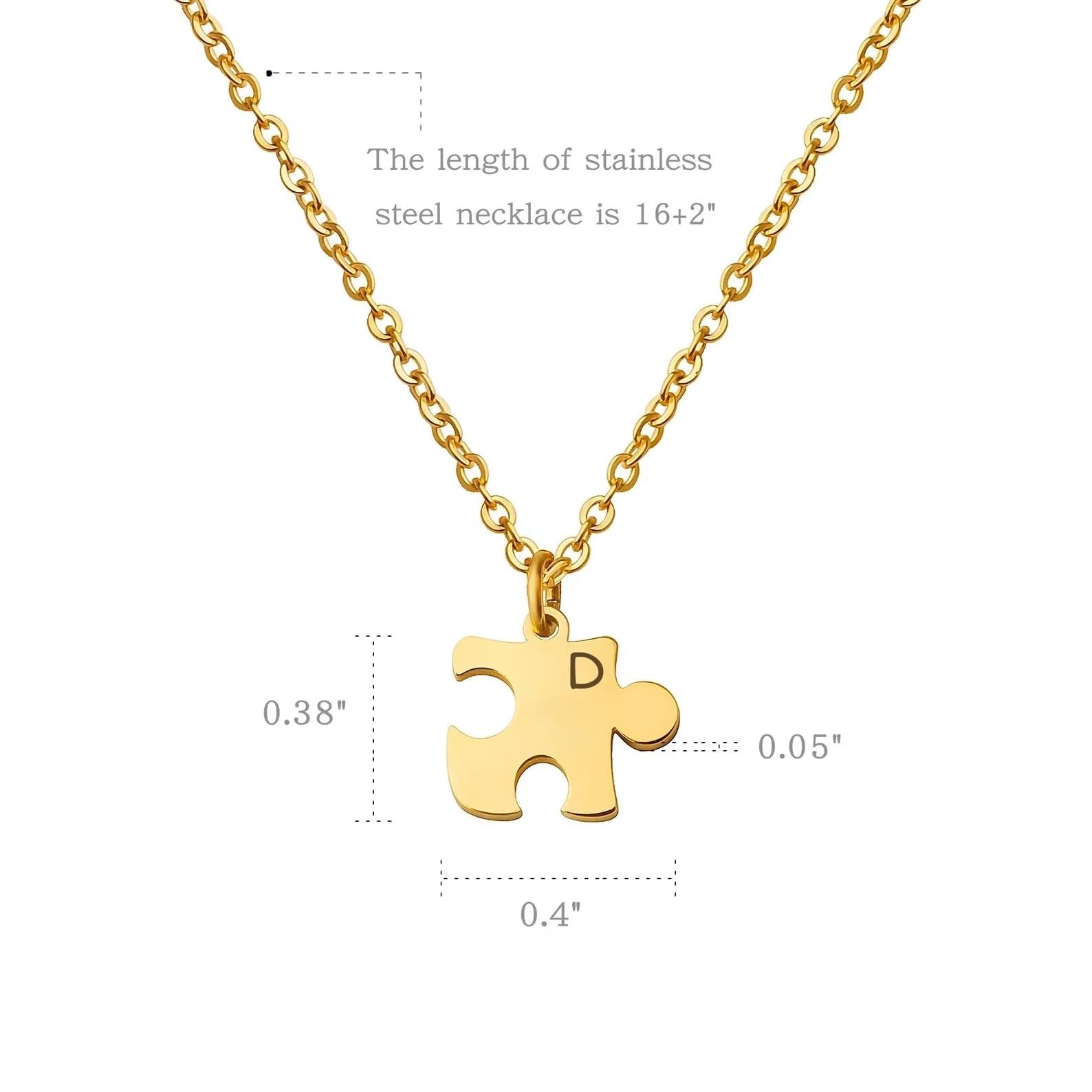 Regalos personalizados para parejas - Collar de piezas de rompecabezas pequeños - Conjunto de collares para parejas - Collares a juego para parejas