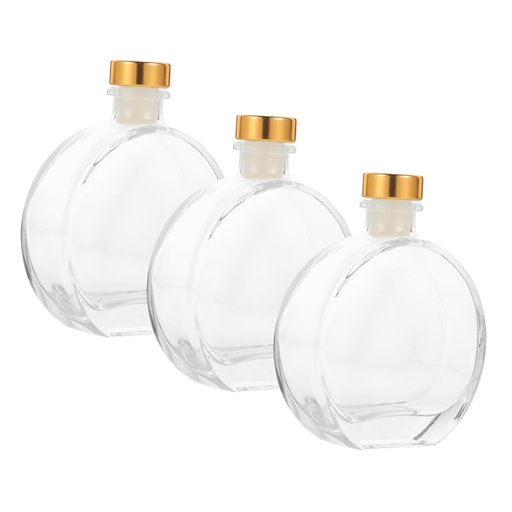 Zerodeko 3 Ensembles Bouteille en Verre D'aromathérapie Diffuseur De Parfum Flacon Diffuseur D'huiles Essentielles Arôme Contenants De Parfum Vides Flacon Diffuseur Vide Abdos 3 Pièces * 3