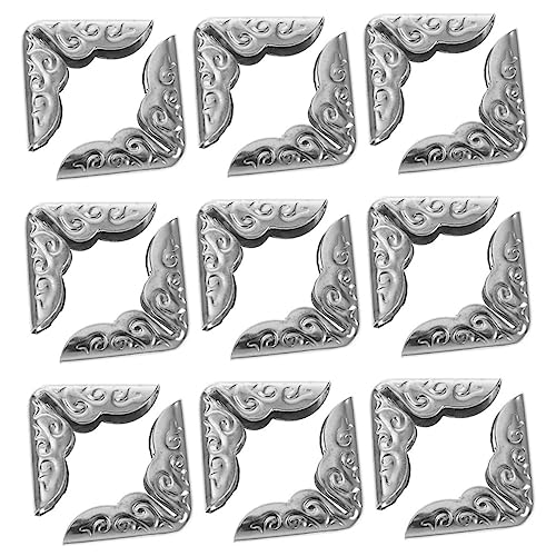 Gogogmee 40pcs Decorative Book Corners Metal Book Corners Notebook Protection Covers Photo Notepad
