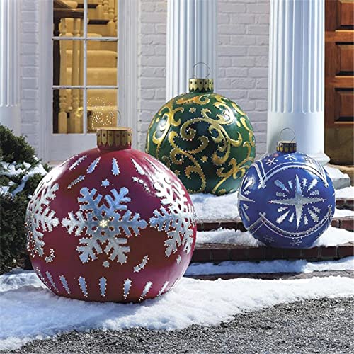 60 cm große Weihnachtskugeln Weihnachtsbaumschmuck Outdoor-Atmosphäre Kugeln Spielzeug Geschenkkugel Ornament für Zuhause-05,Polen,60cm