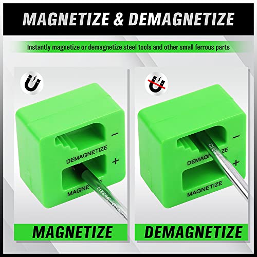 SWANLAKE 11PCS Screwdriver Set, Magnetic 5 Phillips and 5 Flat Head Tips for Fastening and Loosening Seized (11PCS) - Image 6